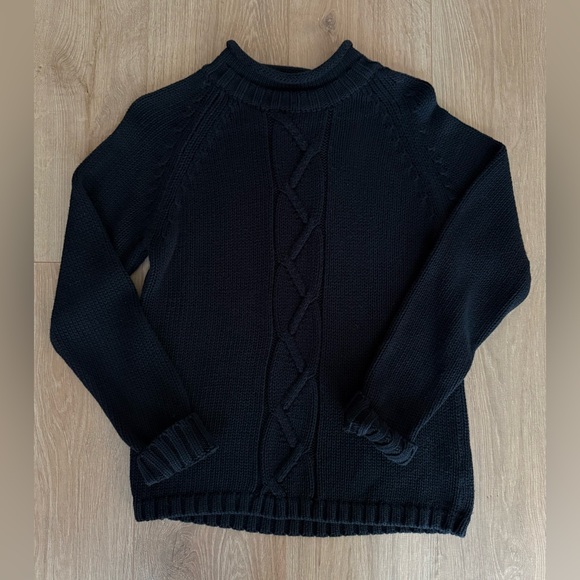Vintage Black Knit Sweater St. John’s Bay Petite Small - Picture 1 of 6